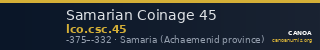 Samarian Coinage 45 — CANOA