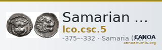 Samarian Coinage 5 — CANOA
