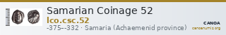 Samarian Coinage 52 — CANOA
