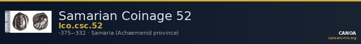 Samarian Coinage 52 — CANOA