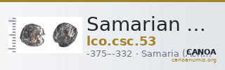 Samarian Coinage 53 — CANOA
