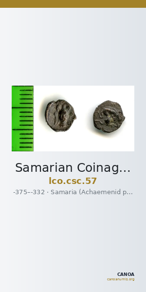 Samarian Coinage 57 — CANOA