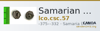 Samarian Coinage 57 — CANOA