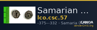 Samarian Coinage 57 — CANOA