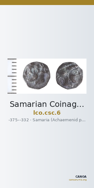 Samarian Coinage 6 — CANOA