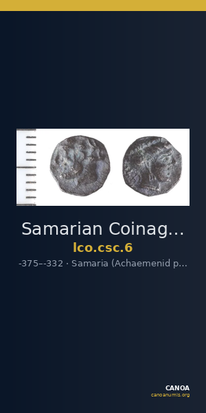 Samarian Coinage 6 — CANOA