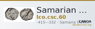 Samarian Coinage 60 — CANOA