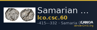 Samarian Coinage 60 — CANOA