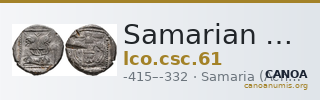 Samarian Coinage 61 — CANOA