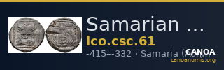 Samarian Coinage 61 — CANOA