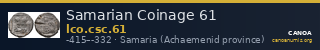 Samarian Coinage 61 — CANOA