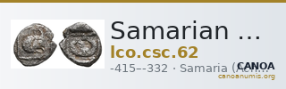 Samarian Coinage 62 — CANOA