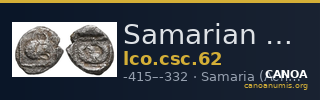 Samarian Coinage 62 — CANOA