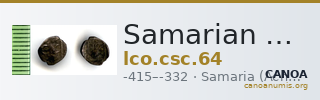 Samarian Coinage 64 — CANOA