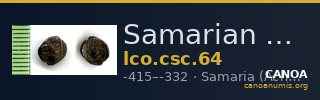 Samarian Coinage 64 — CANOA