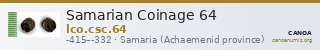 Samarian Coinage 64 — CANOA