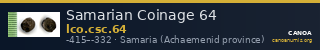 Samarian Coinage 64 — CANOA