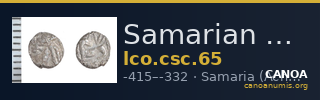 Samarian Coinage 65 — CANOA