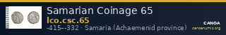 Samarian Coinage 65 — CANOA