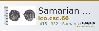 Samarian Coinage 66 — CANOA