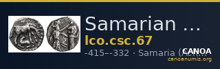 Samarian Coinage 67 — CANOA