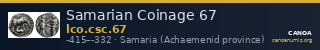 Samarian Coinage 67 — CANOA