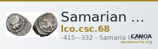 Samarian Coinage 68 — CANOA