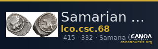 Samarian Coinage 68 — CANOA