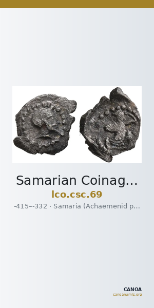 Samarian Coinage 69 — CANOA
