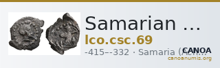 Samarian Coinage 69 — CANOA