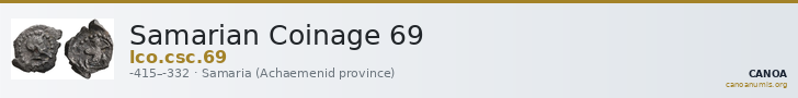 Samarian Coinage 69 — CANOA
