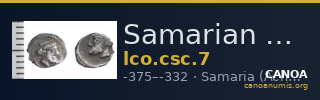 Samarian Coinage 7 — CANOA