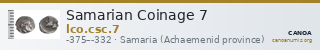 Samarian Coinage 7 — CANOA