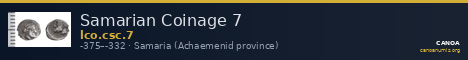 Samarian Coinage 7 — CANOA