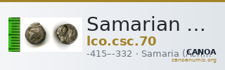 Samarian Coinage 70 — CANOA