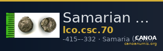 Samarian Coinage 70 — CANOA