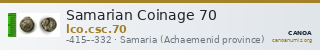 Samarian Coinage 70 — CANOA
