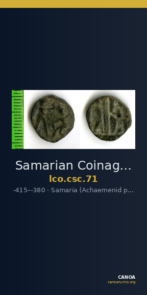 Samarian Coinage 71 — CANOA