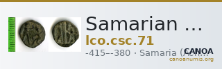 Samarian Coinage 71 — CANOA