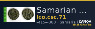 Samarian Coinage 71 — CANOA