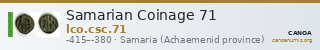 Samarian Coinage 71 — CANOA