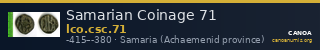 Samarian Coinage 71 — CANOA