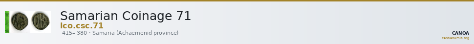 Samarian Coinage 71 — CANOA