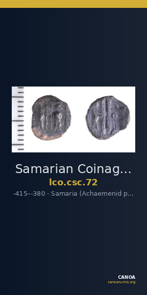 Samarian Coinage 72 — CANOA