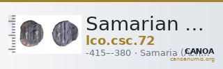 Samarian Coinage 72 — CANOA