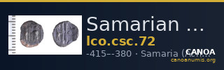 Samarian Coinage 72 — CANOA