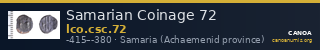Samarian Coinage 72 — CANOA