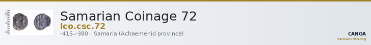 Samarian Coinage 72 — CANOA