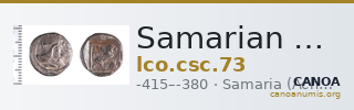 Samarian Coinage 73 — CANOA