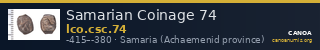 Samarian Coinage 74 — CANOA